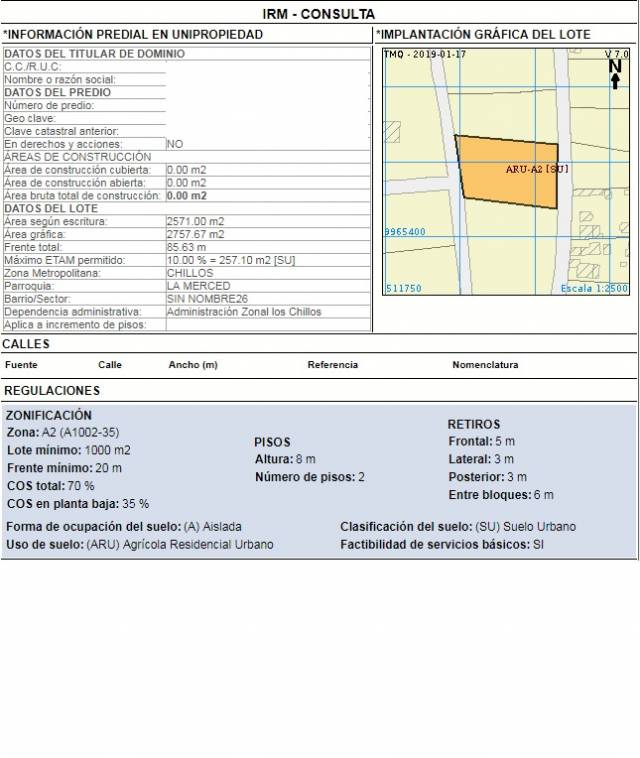 VENDO TERRENO ALANGASI 2570M2 VALLE DE LOS CHILLOS