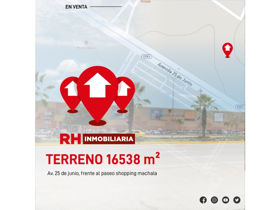 TERRENO EN VENTA LISTO PARA URBANIZAR AL INGRESO DE MACHALA  #MIDM